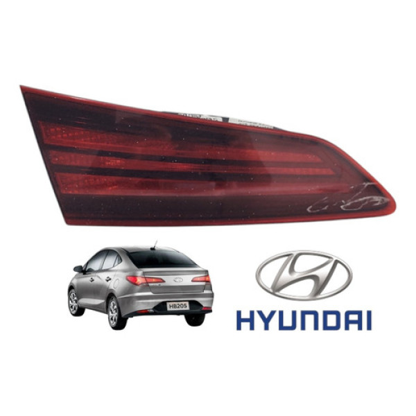Lanterna Esquerda Tampa Traseira Hb20 Sedan 2019 A 2022 Esquerdo/motorista Vermelho