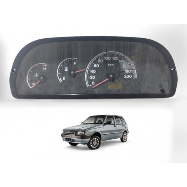 Painel Velocímetro Uno Mille 2004 A 2011 06063460170 Preto