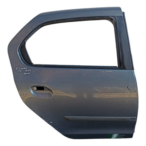 Porta Traseira Direita Renault Logan 2014 A 2023 Filé Traseira Direito Azul