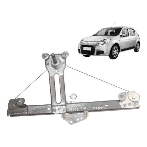 Maquina Manual Vidro Traseiro Direito Sandero 2007 A 2013
