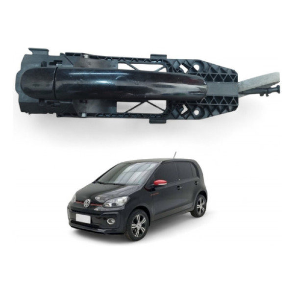 Maçaneta Externa Traseira Direita Vw Up! 2013 A 2015 Preto Traseira