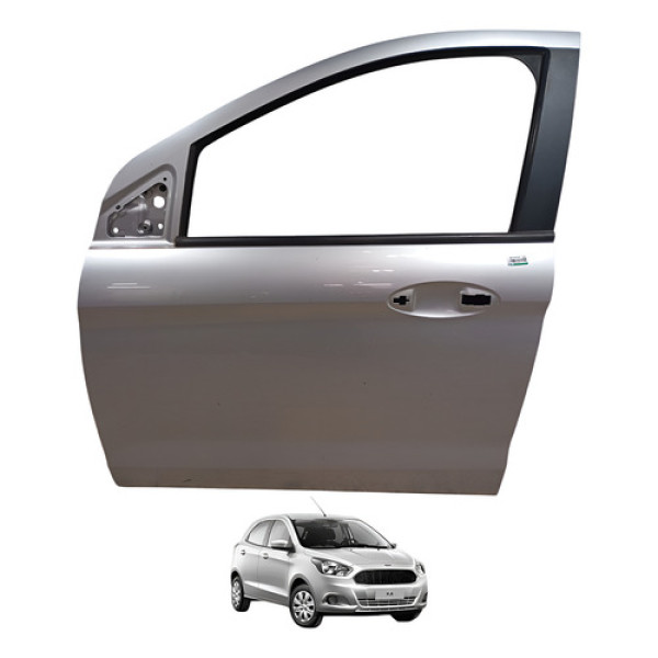 Porta Ford Ka Dianteira Esquerda 2014 2015 2016 2017 A 2021 Dianteira Esquerda Prata