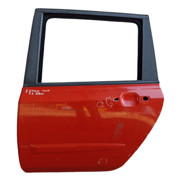 Porta Traseira Esquerda Fiat Stilo Todos Modelos Traseira Esquerda Vermelho