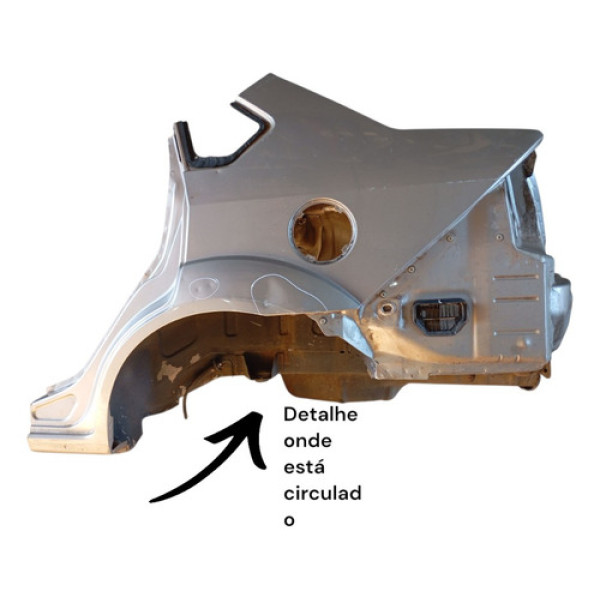 Lateral Retalho Fiesta Sedan Esq 2004 2005 2006 2007 A 2012 Prata
