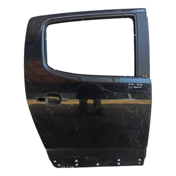 Porta Traseira Direita S10 2012 A 2020 Original Traseira Direito Preto