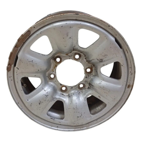 Roda Ferro Triangular Aro 16 6 Furos Hilux Original Prata