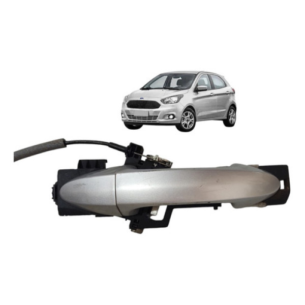 Maçaneta Externa Traseira Direita Ford Ka 2014 A 2019 Prata Traseira