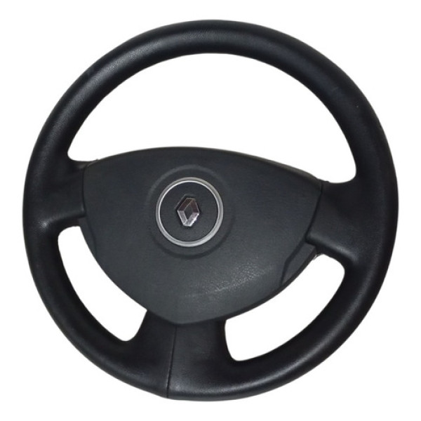 Volante Original Logan 2007 2008 A 2013 Encapado Costura Preto