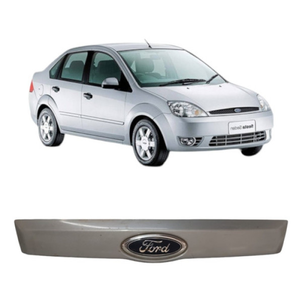 Friso Tampa Traseira Fiesta Sedan 2004 A 2012  Prata