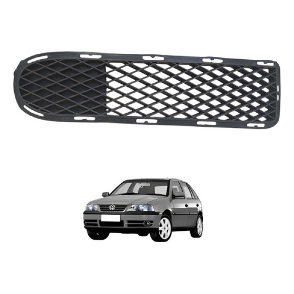 Grade Gol G3 Fase 1 Parachoque Inf Esq 2000 2001 2002 A 2005 Preto Esquerdo