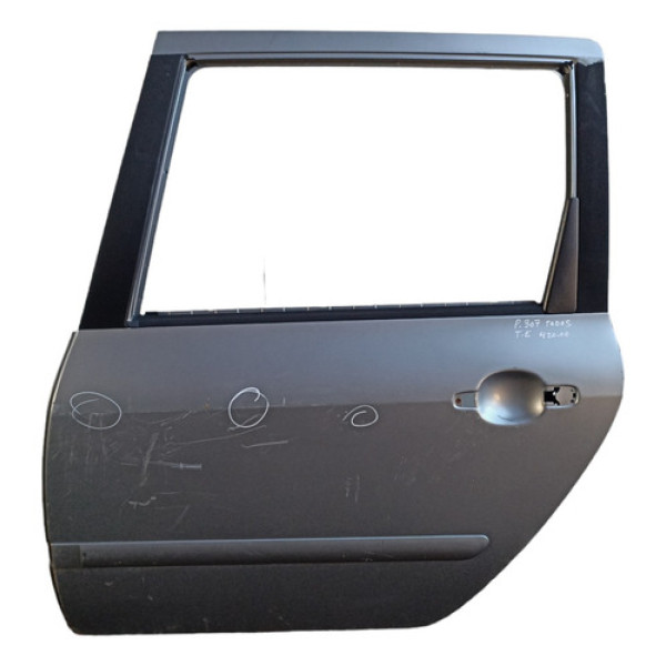 Porta Traseira Esquerda Peugeot 307 Todos Minimo Detalhe Traseira Esquerdo Prata