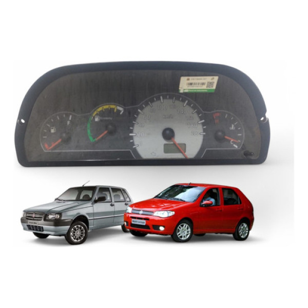 Painel Velocímetro Fiat Uno Palio Fire Economy 2005 A 2011 Preto
