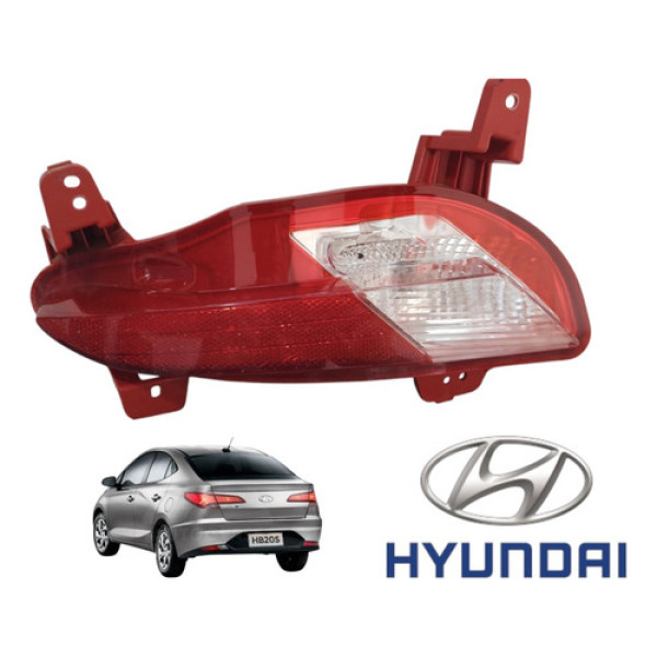 Lanterna Esquerda Para-choque Traseiro Hb20 Sedan 2019 A 22 Esquerdo/motorista Vermelho