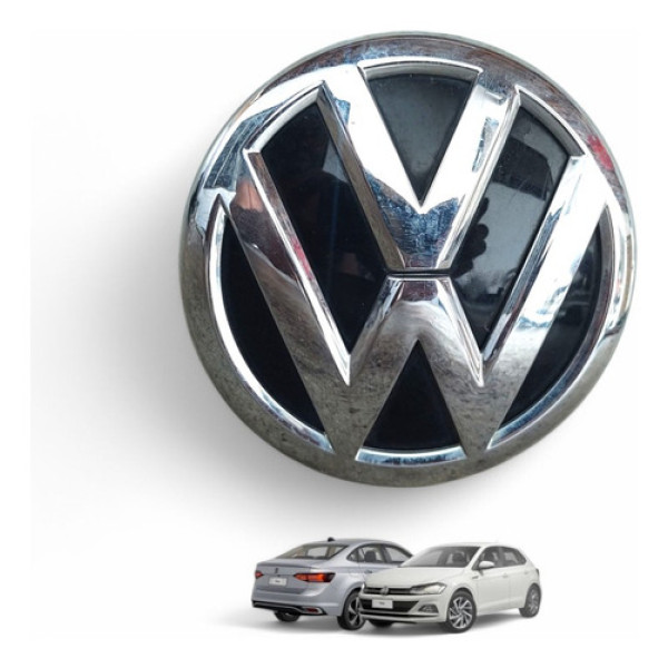 Emblema Tampa Traseira Polo Virtus 2017 A 2022 6ea853630 Cromado E Preto