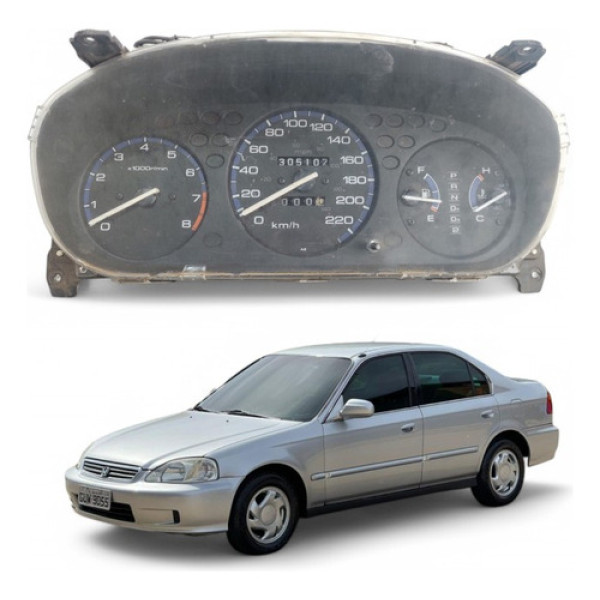 Painel Velocímetro Civic 1998 A 2000 Preto