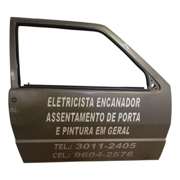 Porta Elba Uno Fiorino Dian Direita 1981 1982 1983 A 1990 Dianteira Direita Verde Militar