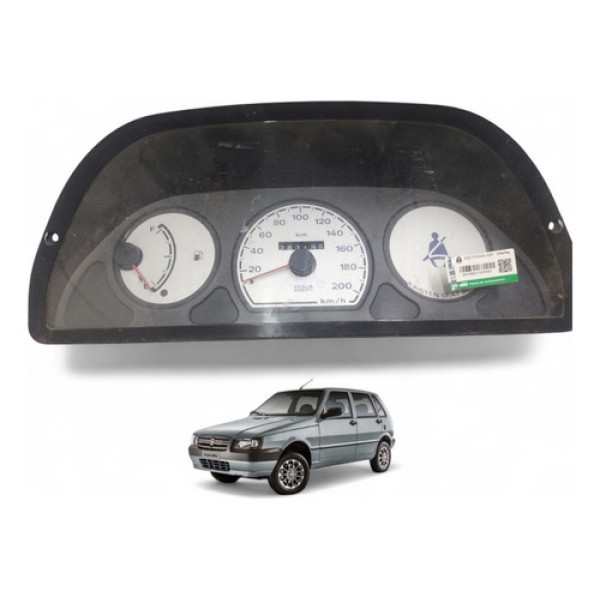 Painel Velocímetro Uno Mille 2004 A 2011 500163480 Fundo Branco