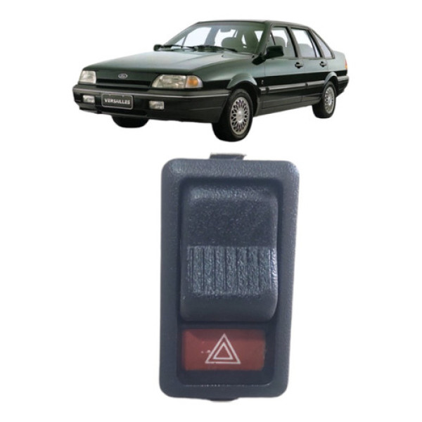 Botão Pisca Alerta Versailles 1991 1992 1993 A 1996 Original Preto
