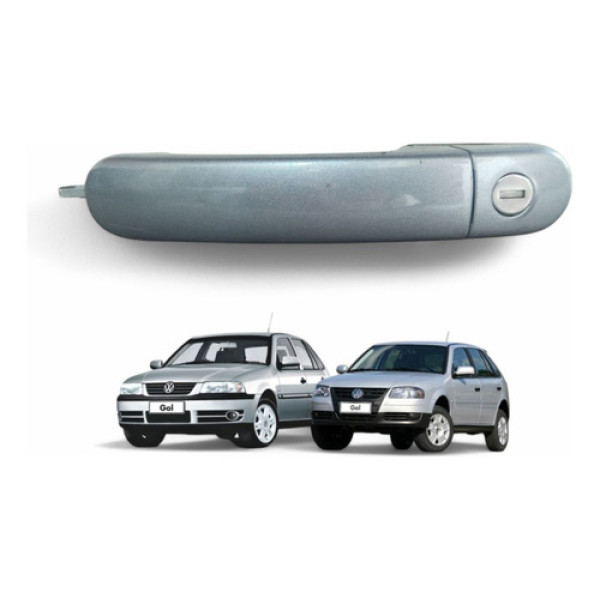 Maçaneta Dianteira Ambos Lados S Chave Gol 2000 A 2009 Cinza Dianteira