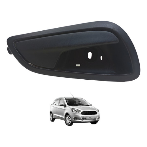 Maçaneta Ford Ka Tras Direita 2014 2015 2016 2017 A 2021 Preto Traseira