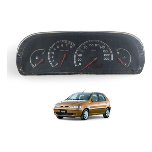 Painel Velocímetro Palio Siena 2001 1.3 Fire 06063460140 Preto