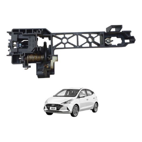 Base Maçaneta Dianteira Direita Hb20 2020 2021 2022 Original Preto Dianteira