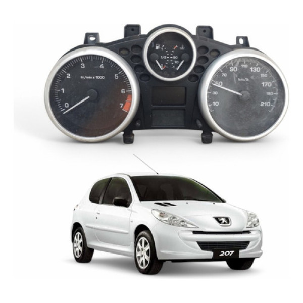 Painel Instrumento Velocímetro Peugeot 207 2007 A 2013 Preto