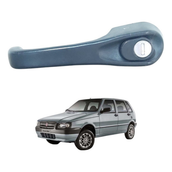 Maçaneta Externa Dianteira Direita Uno Mille 2004 A 2011 Preto Dianteira