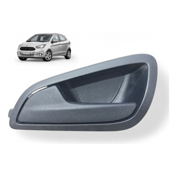 Maçaneta Interna Dianteira Esquerda Ford Ka 2015/19 Original Preto Dianteira
