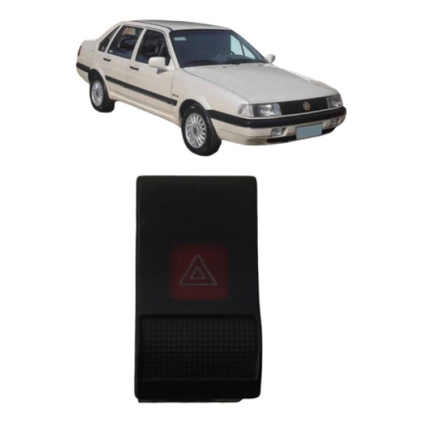Botão Interruptor Pisca Alerta Santana 1991 A 1999 Preto