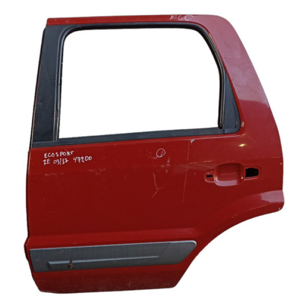 Porta Traseira Esquerda Ford Ecosport 2003 A 2012  Traseira Esquerda Vermelho