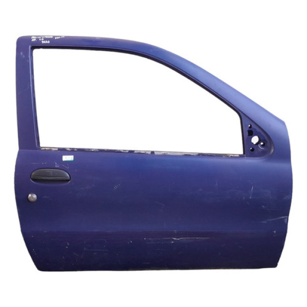 Porta Lado Direita Fiat Palio Strada 2 Portas 1996 A 2003 Azul Direito Dianteira