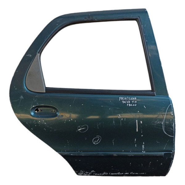 Porta Traseira Direita Fiat Palio Siena 1996 A 2003  Verde Direito Traseira