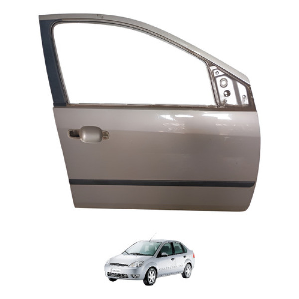 Porta Diant Direita Ford Fiesta Rocam 2004 2005 2006 A 2012 Dianteira Direita Prata