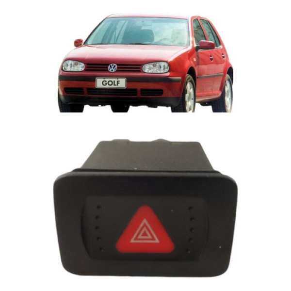 Botão Interruptor Pisca Alerta Golf 1999 2000 A 2006 Origina Preto