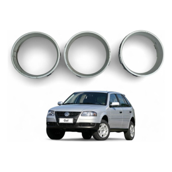 Kit 3 Aros Difusor Ar Gol Saveiro Parati G4 2006 A 2012