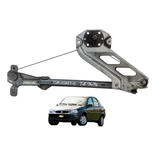 Máquina Vidro Manual Traseiro Esquerdo Classic  1994 A 2010