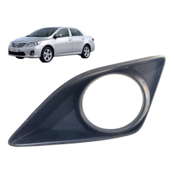 Moldura Farol Milha Esquerdo Corolla 2009 A 2011 8148202130 Preto Esquerdo