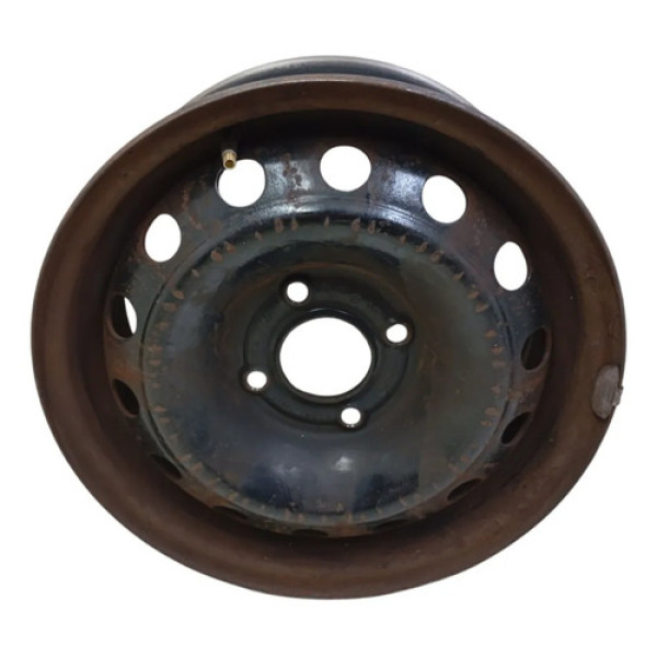 Roda Ferro Aro 14 4 Furos Peugeot 206 207 Preto Preto