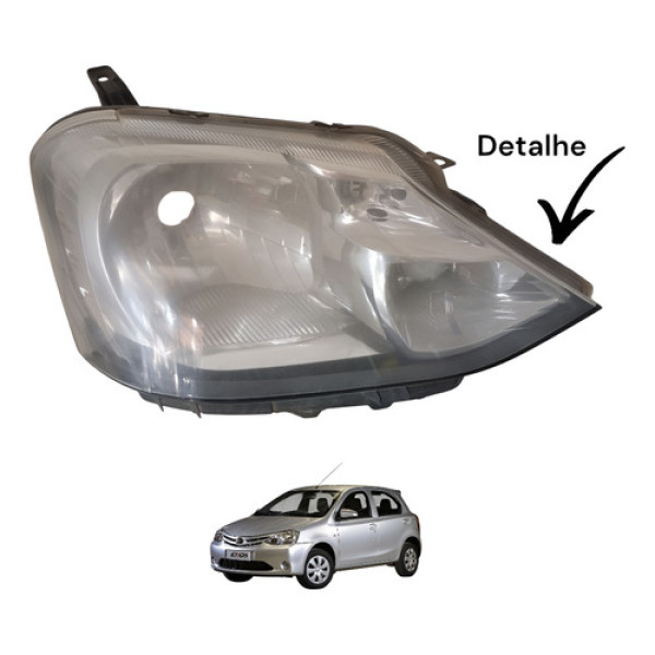 Farol Etios 2013 14 15 16 17 A 2018 Original Precisa Polir Direito/passageiro