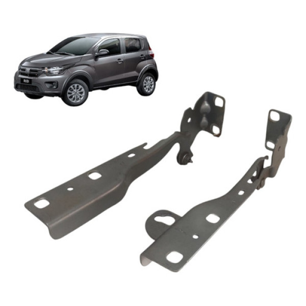 Par Dobradiças Capô Fiat Mobi 2017 A 2023 