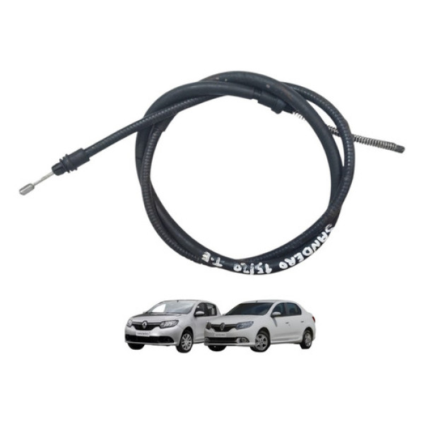 Cabo Freio De Mão Traseiro Esquerdo Sandeo Logan 2015 A 2020
