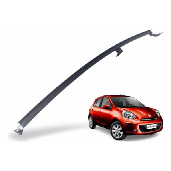 Canaleta Guia Vidro Traseiro Esquerdo Nissan March 2011 A 15 Preto