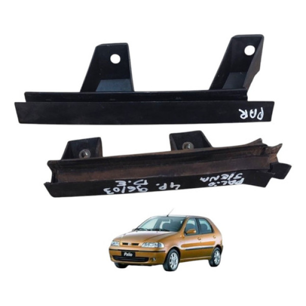 Par Guia Vidro Dianteiro Esquerdo Palio Siena 2000 A 2003 Preto