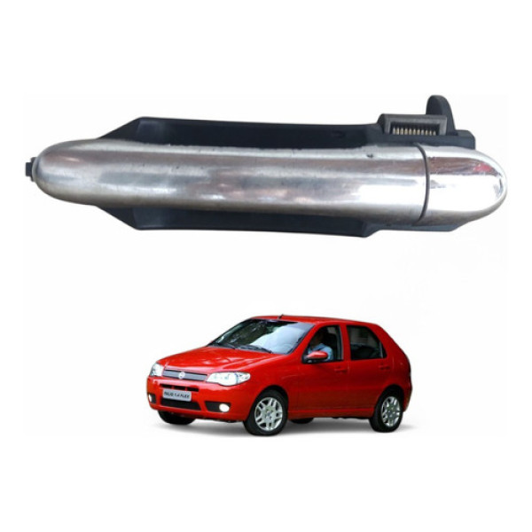 Maçaneta Ext Traseira Esquerda Palio Siena 2004 A 2008 Preto Traseira