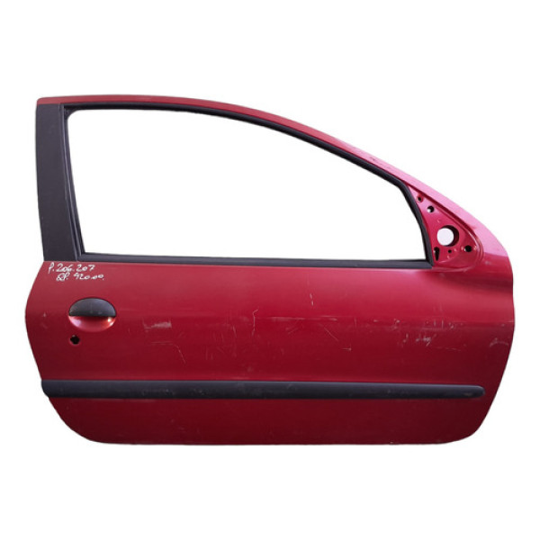 Porta Lado Direito Peugeot 206 207 2 Portas Original  Dianteira Direito Vermelho