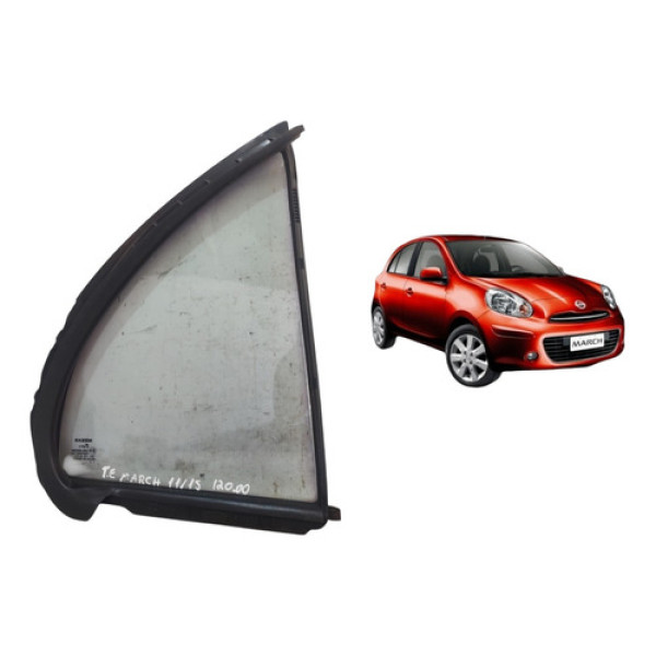 Vidro Vigia Porta Traseira Esquerda Nissan March 2011 A 2015