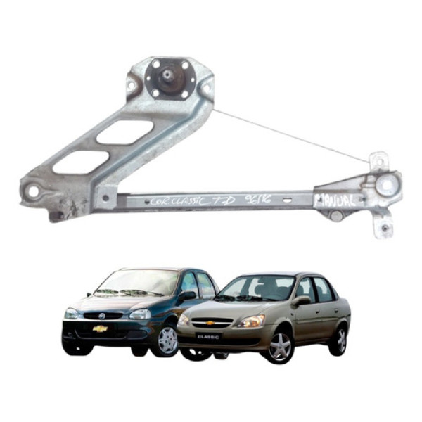 Máquina Vidro Manual Traseiro Direito Classic 1996 A 2016