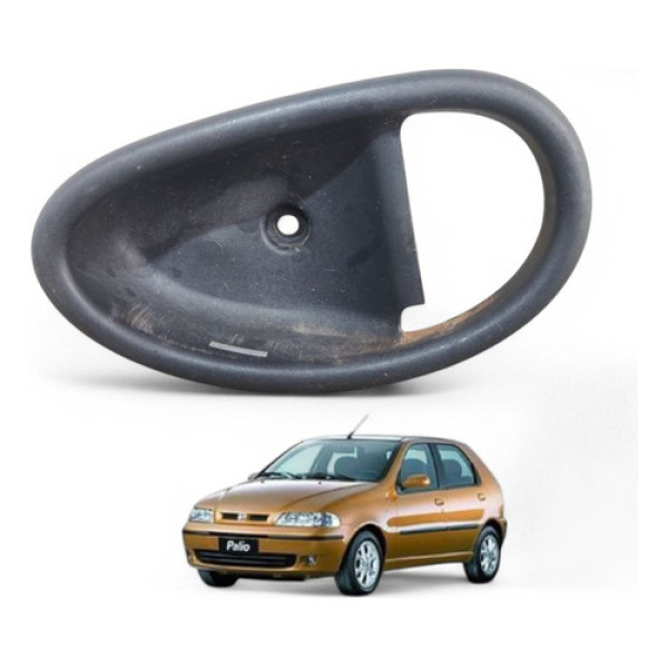 Moldura Int Maçaneta Dianteira Direita Palio Siena 2000 A 04 Preto Dianteira