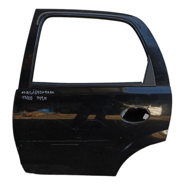 Porta Traseira Esquerda Chevrolet Corsa Montana 2003/2010 Traseira Esquerda Preto